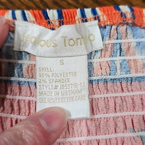 Jealous Tomato Maxi Dress Sm Floral Square Neck Flutter Sleeve Hi/Lo Smocked - Picture 4 of 6